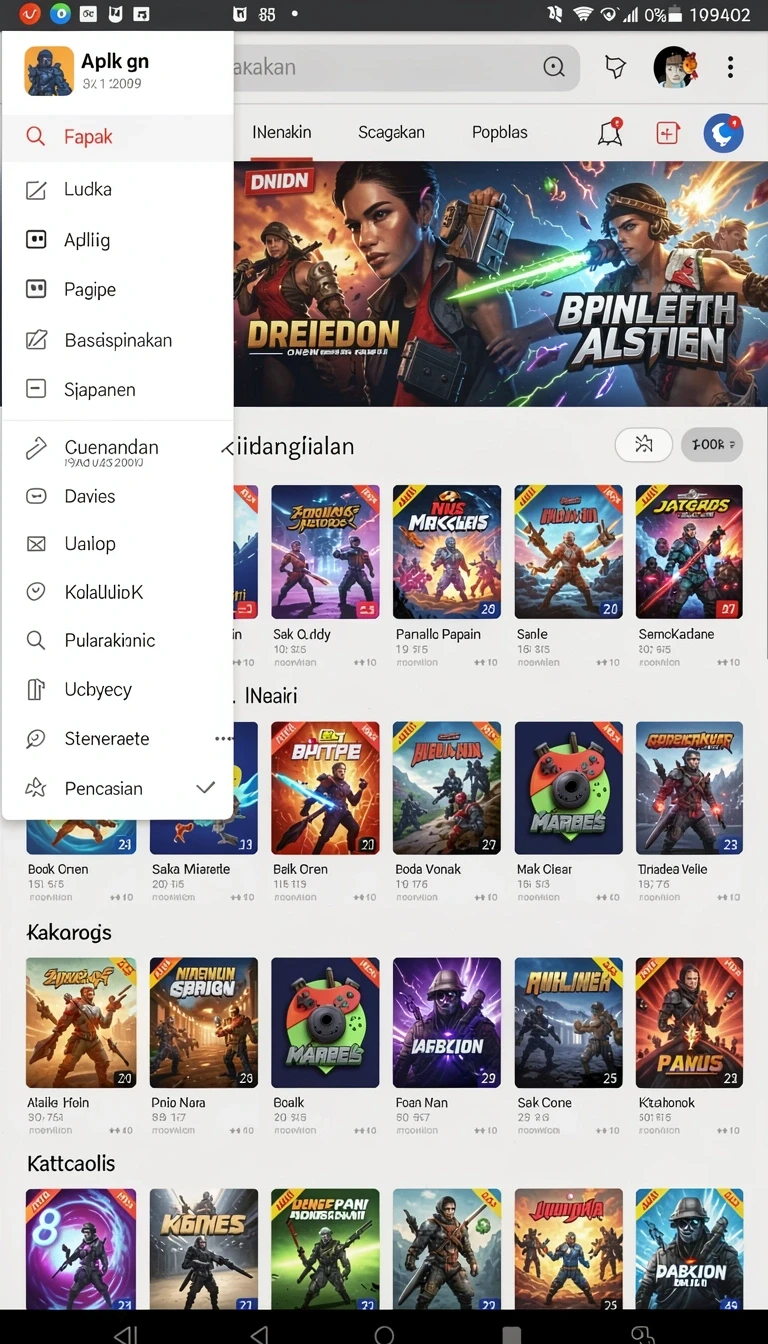 Contoh tampilan Download promo 3 APK Terbaru untuk HP Android di Android