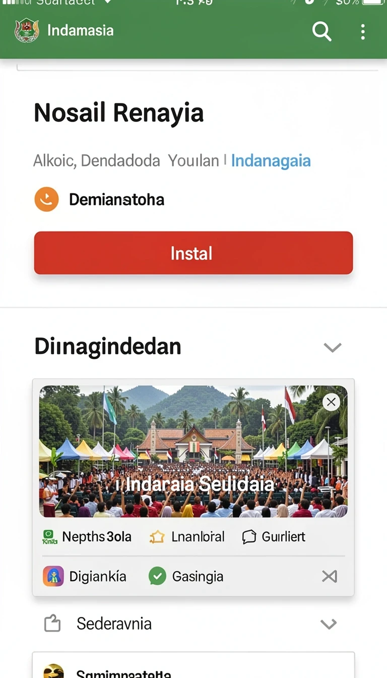 Contoh tampilan Download promo 3 APK Terbaru untuk HP Android di Android
